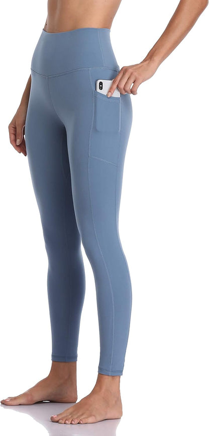 Women's High Waisted Yoga Pants 7/8 Length Leggings with Pockets
