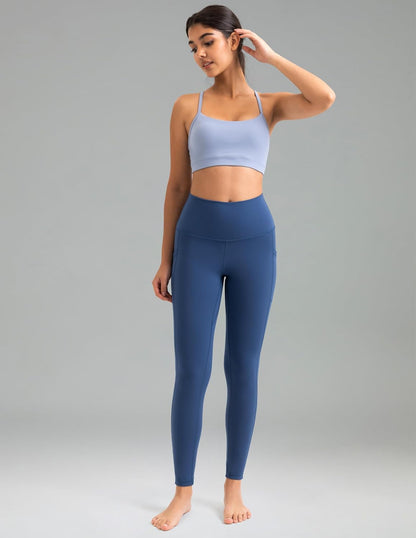 Women's High Waisted Yoga Pants 7/8 Length Leggings with Pockets
