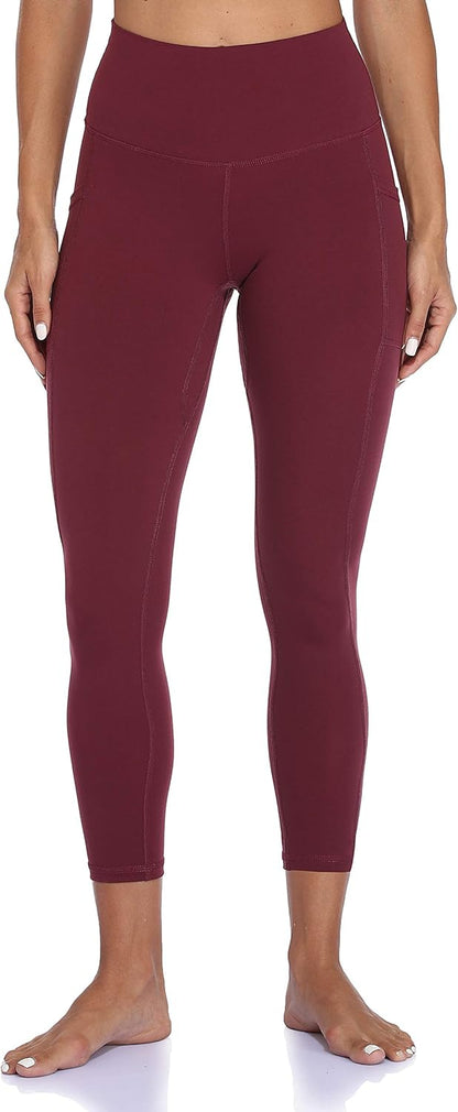 Women's High Waisted Yoga Pants 7/8 Length Leggings with Pockets