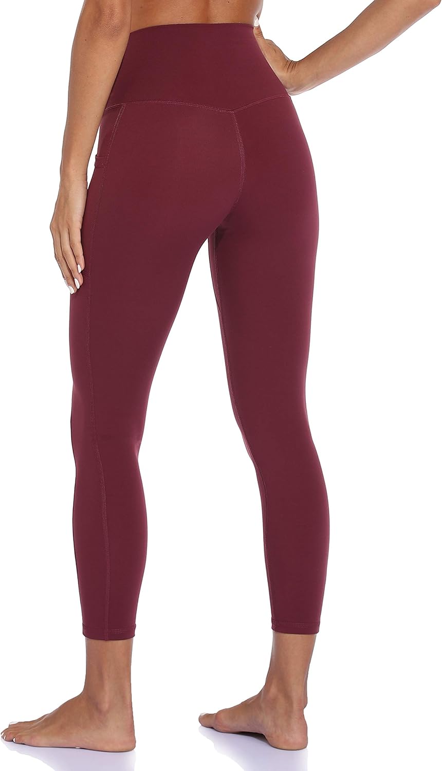 Women's High Waisted Yoga Pants 7/8 Length Leggings with Pockets