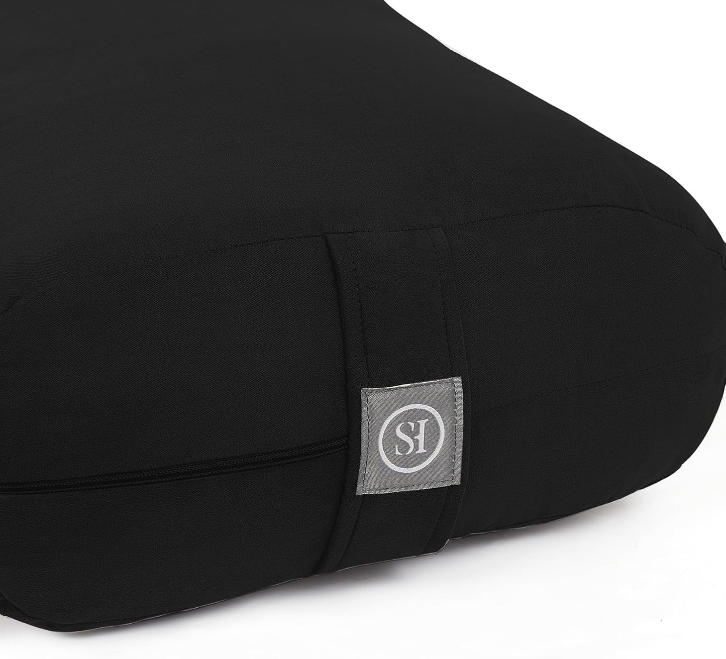 Meditation Cushion Bolster Pillow for Restorative Yoga – Supportive Cushion for Meditation, Pilates, and Relaxation – Filled with Buckwheat Hulls - Removable Cover