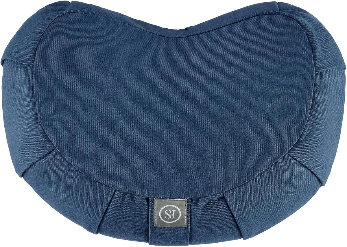 Meditation Cushion Bolster Pillow for Restorative Yoga – Supportive Cushion for Meditation, Pilates, and Relaxation – Filled with Buckwheat Hulls - Removable Cover