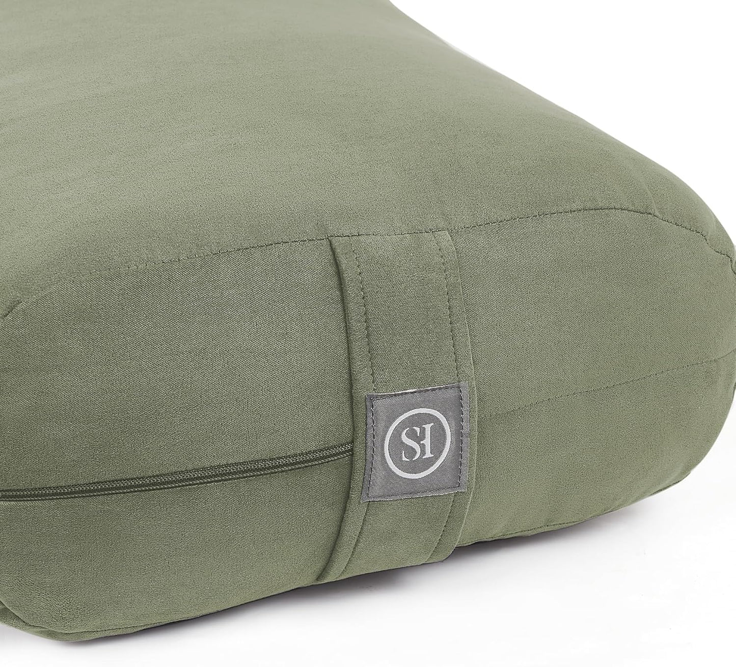 Meditation Cushion Bolster Pillow for Restorative Yoga – Supportive Cushion for Meditation, Pilates, and Relaxation – Filled with Buckwheat Hulls - Removable Cover