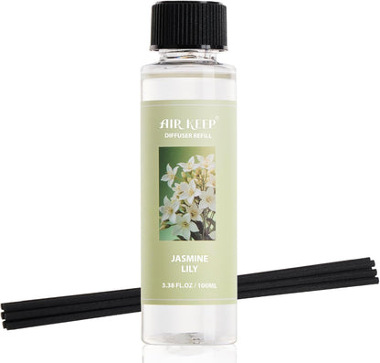 Reed Diffuser Set,3.38 fl oz (100 ml) - Clean Linen Oil Diffusers with 8 Reed Sticks,Home Fragrance Reed Diffuser for Bathroom Shelf Decor