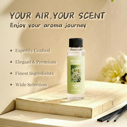 Reed Diffuser Set,3.38 fl oz (100 ml) - Clean Linen Oil Diffusers with 8 Reed Sticks,Home Fragrance Reed Diffuser for Bathroom Shelf Decor