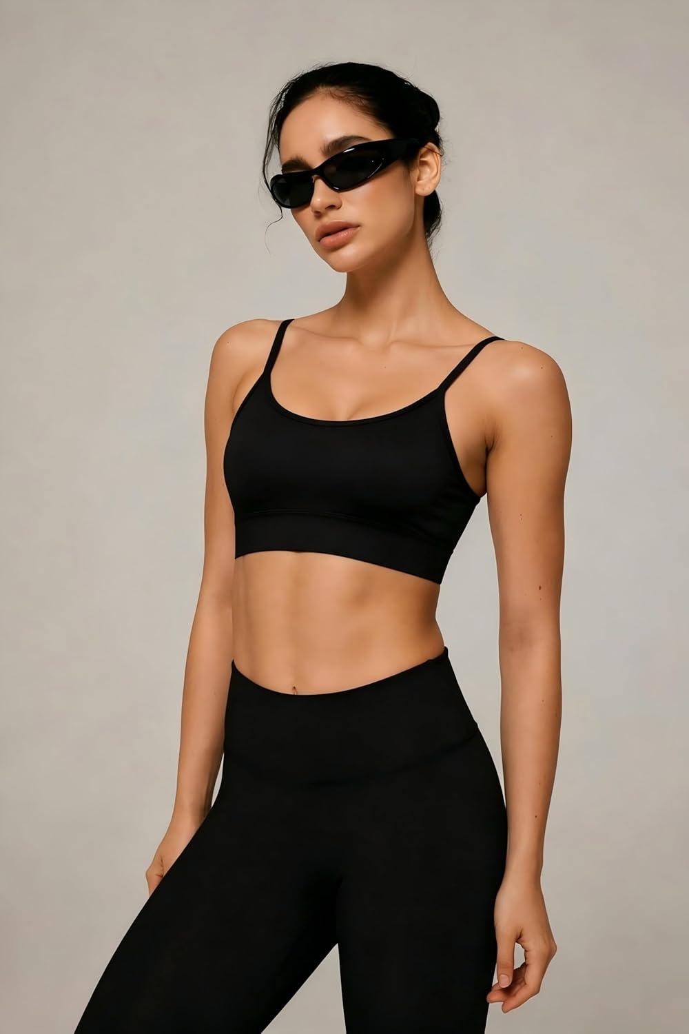 AMRIY Womens Sports Bras for Women Light Support Padded Workout Bras for Women Supportive Seamless Women's Wireless Yoga Bra