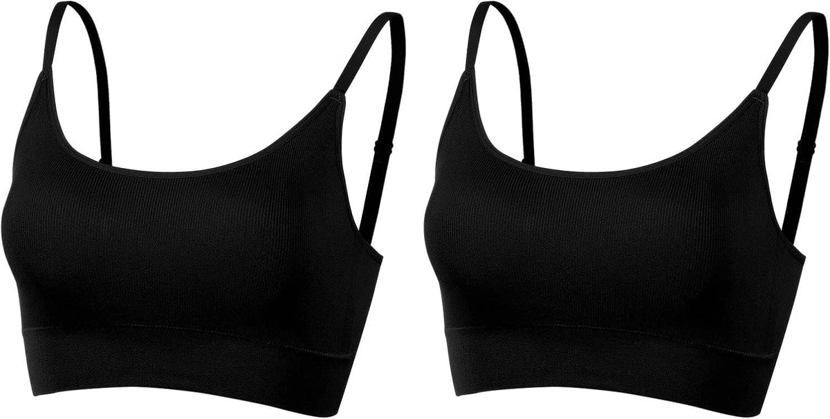 AMRIY Womens Sports Bras for Women Light Support Padded Workout Bras for Women Supportive Seamless Women's Wireless Yoga Bra