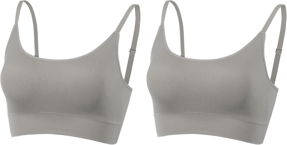 AMRIY Womens Sports Bras for Women Light Support Padded Workout Bras for Women Supportive Seamless Women's Wireless Yoga Bra