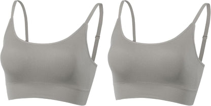 AMRIY Womens Sports Bras for Women Light Support Padded Workout Bras for Women Supportive Seamless Women's Wireless Yoga Bra