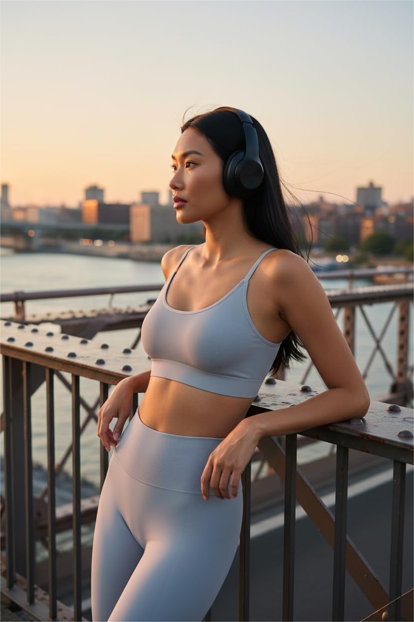 AMRIY Womens Sports Bras for Women Light Support Padded Workout Bras for Women Supportive Seamless Women's Wireless Yoga Bra