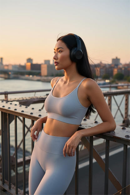 AMRIY Womens Sports Bras for Women Light Support Padded Workout Bras for Women Supportive Seamless Women's Wireless Yoga Bra