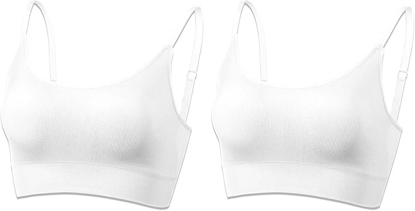 AMRIY Womens Sports Bras for Women Light Support Padded Workout Bras for Women Supportive Seamless Women's Wireless Yoga Bra