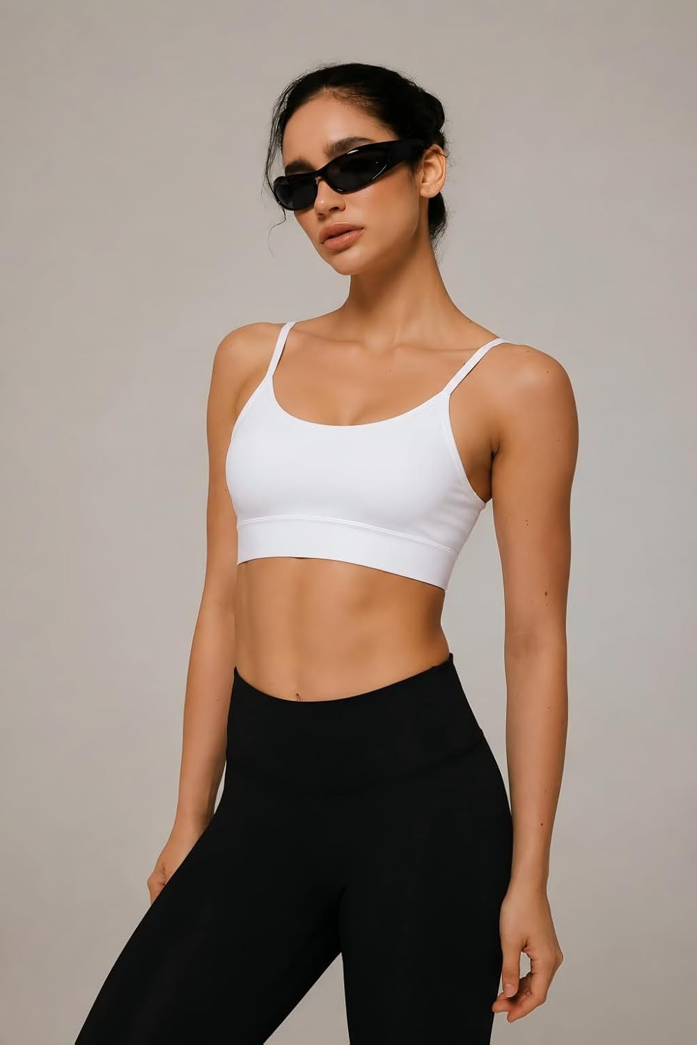 AMRIY Womens Sports Bras for Women Light Support Padded Workout Bras for Women Supportive Seamless Women's Wireless Yoga Bra