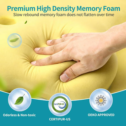 Cervical Neck Pillow for Pain Relief - Ergonomic Pillow for Neck Support, Contour Memory Foam Pillows for Sleeping, Orthopedic Bed Pillow for Side Back Stomach Sleepers(Blue)