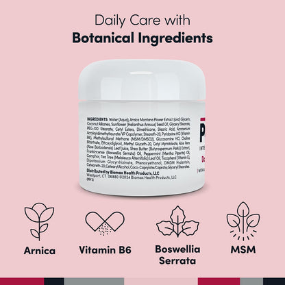 Daily Joint & Muscle Care Cream – Soothing Botanical Formula with Arnica, Vitamin B6 & MSM – Lightweight Fast-Absorbing Cream for Everyday Movement - Non-Greasy - Light Scent- 2 oz