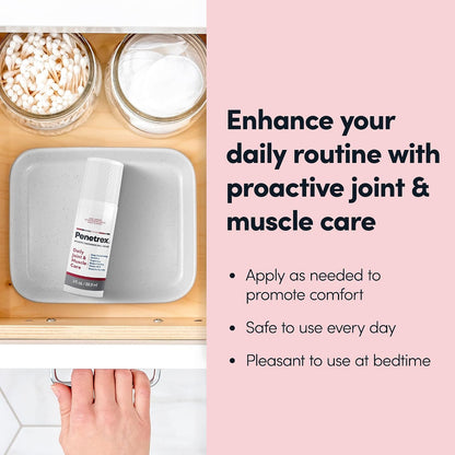 Daily Joint & Muscle Care Cream – Soothing Botanical Formula with Arnica, Vitamin B6 & MSM – Lightweight Fast-Absorbing Cream for Everyday Movement - Non-Greasy - Light Scent- 2 oz
