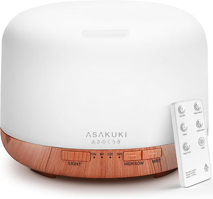 Essential Oil Diffuser for Home, 500ML Aromatherapy Humidifier