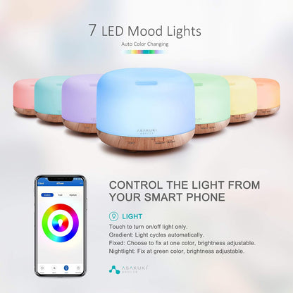 Essential Oil Diffuser for Home, 500ML Aromatherapy Humidifier
