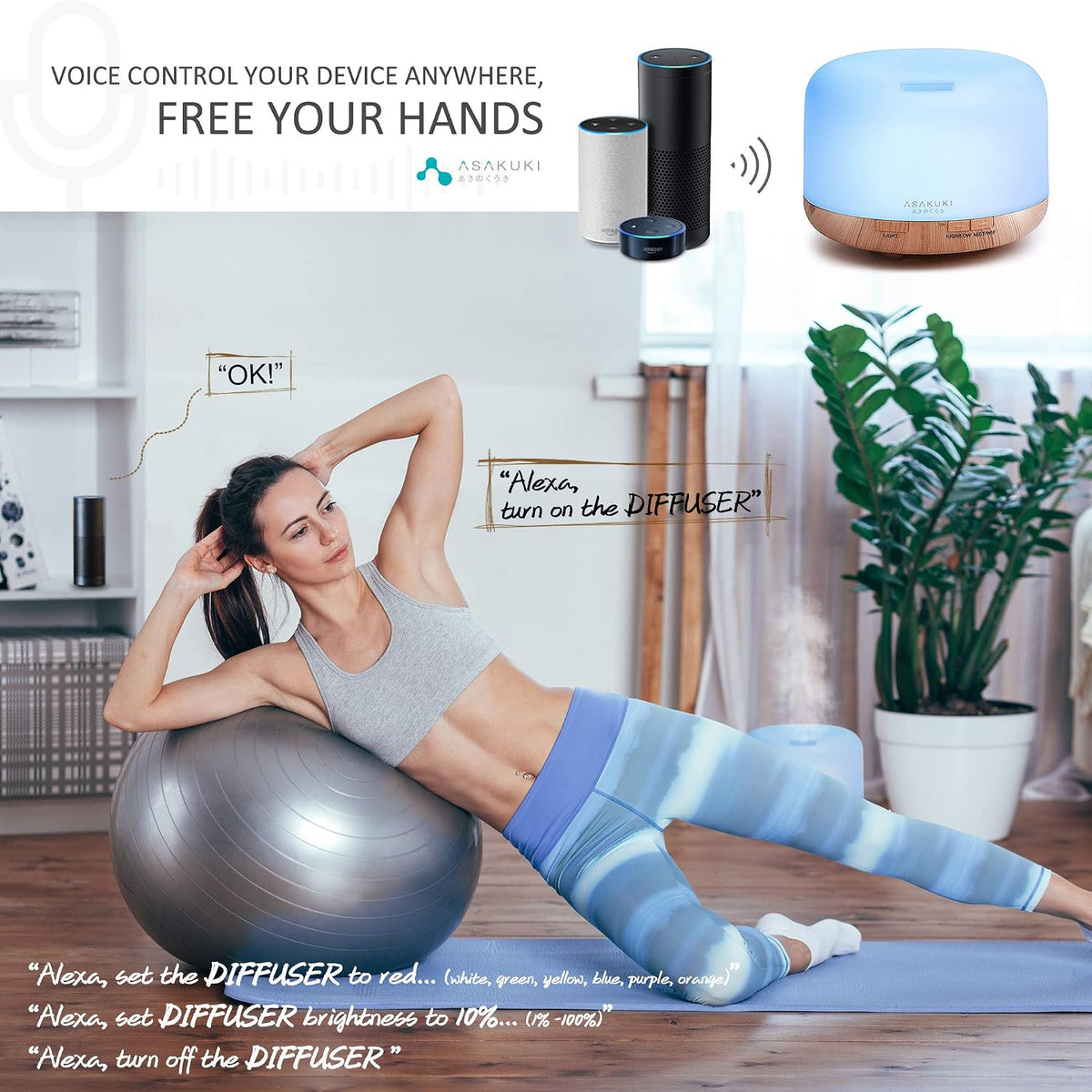 Essential Oil Diffuser for Home, 500ML Aromatherapy Humidifier