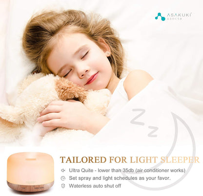 Essential Oil Diffuser for Home, 500ML Aromatherapy Humidifier