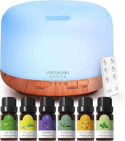 Essential Oil Diffuser for Home, 500ML Aromatherapy Humidifier