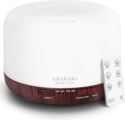 Essential Oil Diffuser for Home, 500ML Aromatherapy Humidifier