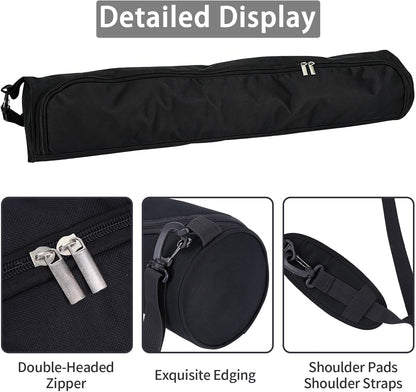 Yoga Mat Bag, Full Zip Exercise Yoga Mat Carrier Bag with Adjustable Strap, Waterproof Yoga Mat Carry Bag Strap for Most Yoga Mats to Gym Class Beach Park Travel for Women & Men (Black)