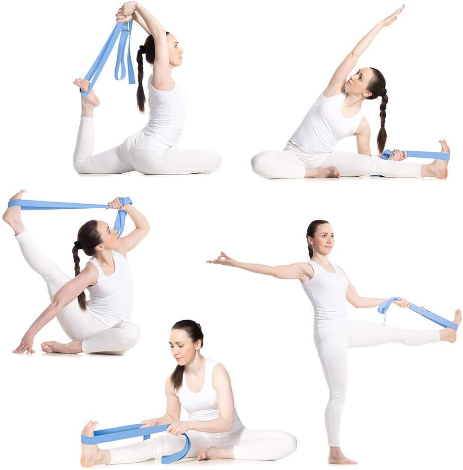 2 Pack Cork Yoga Blocks with Yoga Strap Set - 4 x 6 x 9 inch