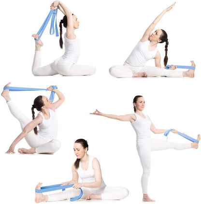 2 Pack Cork Yoga Blocks with Yoga Strap Set - 4 x 6 x 9 inch