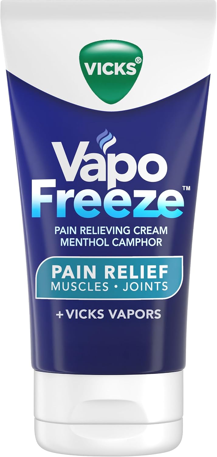 VapoFreeze Topical Pain Cream 3.0oz, Maximum Strength Menthol+ for Muscle Pain Relief, Joint Pain Relief, Knee Pain Relief, Back Pain Relief, Cream for Pain Relief, Topical Pain Relief