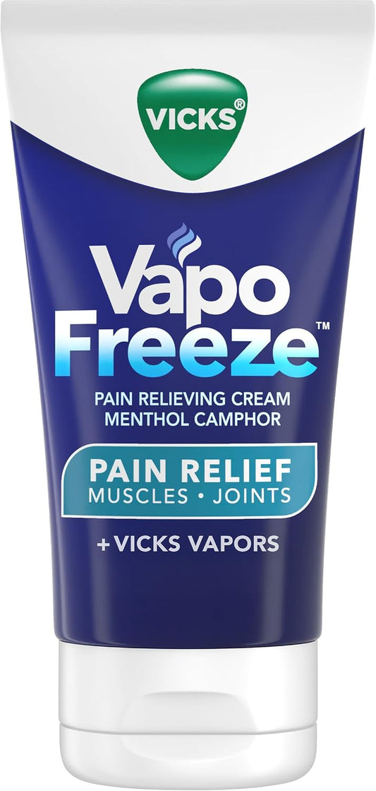 VapoFreeze Topical Pain Cream 3.0oz, Maximum Strength Menthol+ for Muscle Pain Relief, Joint Pain Relief, Knee Pain Relief, Back Pain Relief, Cream for Pain Relief, Topical Pain Relief