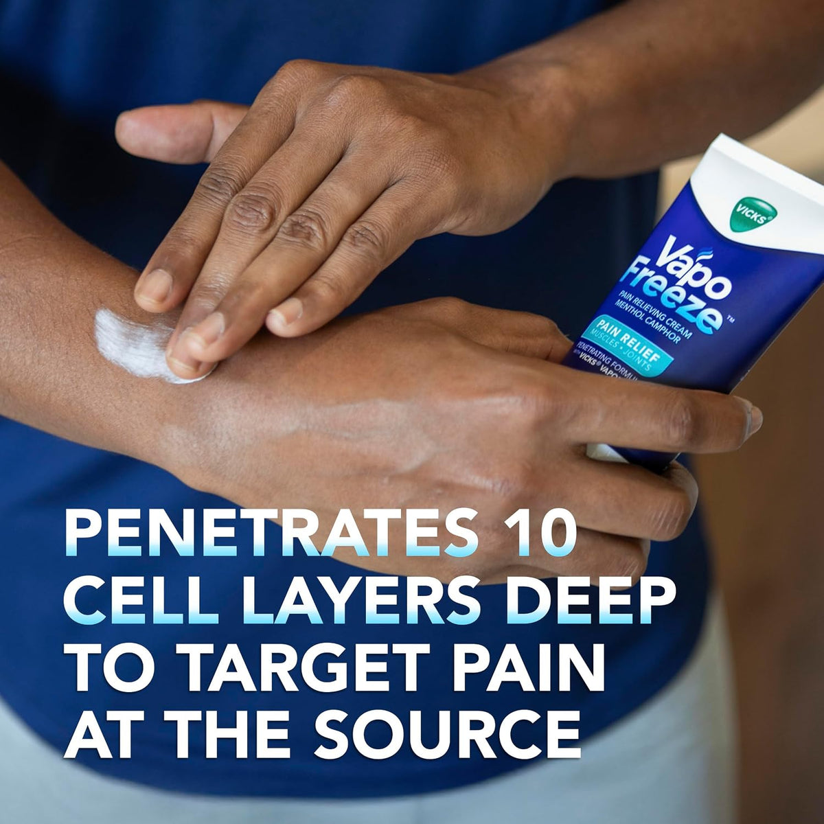 VapoFreeze Topical Pain Cream 3.0oz, Maximum Strength Menthol+ for Muscle Pain Relief, Joint Pain Relief, Knee Pain Relief, Back Pain Relief, Cream for Pain Relief, Topical Pain Relief
