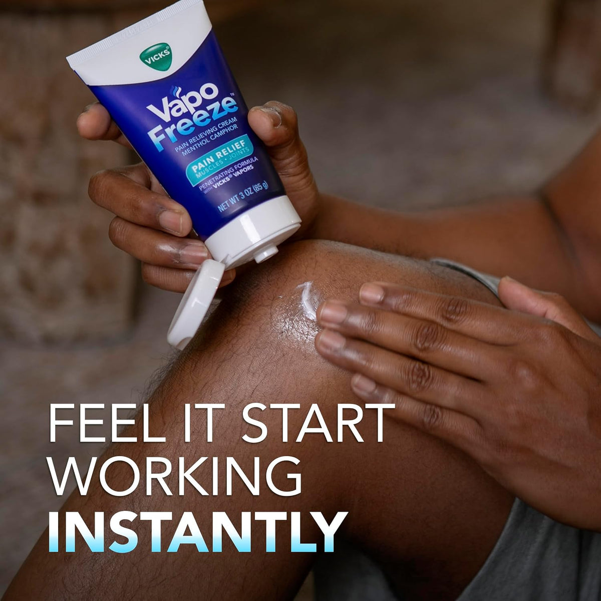 VapoFreeze Topical Pain Cream 3.0oz, Maximum Strength Menthol+ for Muscle Pain Relief, Joint Pain Relief, Knee Pain Relief, Back Pain Relief, Cream for Pain Relief, Topical Pain Relief