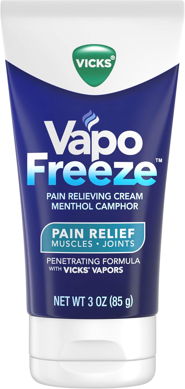 VapoFreeze Topical Pain Cream 3.0oz, Maximum Strength Menthol+ for Muscle Pain Relief, Joint Pain Relief, Knee Pain Relief, Back Pain Relief, Cream for Pain Relief, Topical Pain Relief