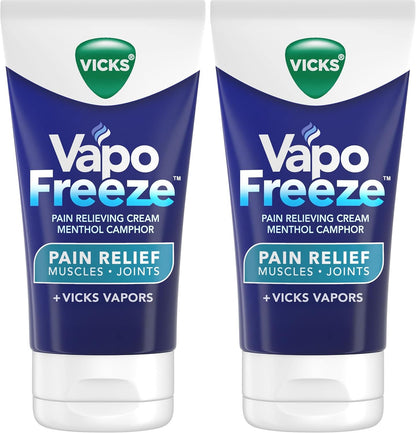 VapoFreeze Topical Pain Cream 3.0oz, Maximum Strength Menthol+ for Muscle Pain Relief, Joint Pain Relief, Knee Pain Relief, Back Pain Relief, Cream for Pain Relief, Topical Pain Relief