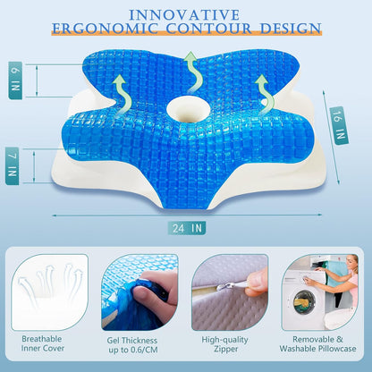 Cooling Gel Pillows for Neck and Shoulder,Cervical Pillow Cozy Sleeping