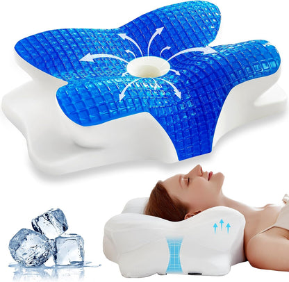 Cooling Gel Pillows for Neck and Shoulder,Cervical Pillow Cozy Sleeping