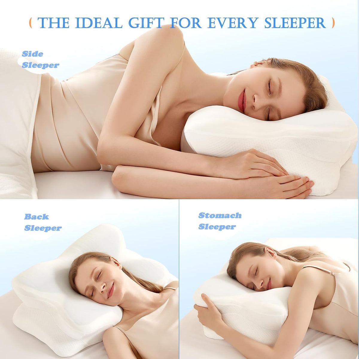 Cooling Gel Pillows for Neck and Shoulder,Cervical Pillow Cozy Sleeping