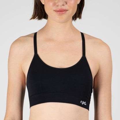 Ryka Women's Katharina Seamless Yoga Racerback Sports Bra, Sostén Deportivo, Removable Pads, 3 Pack