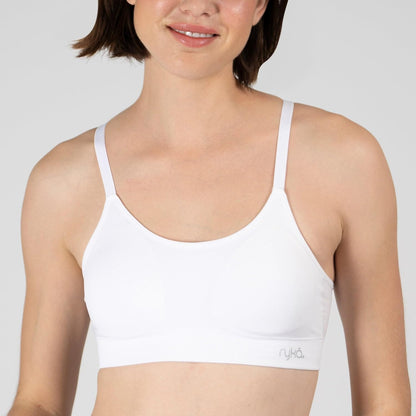 Ryka Women's Katharina Seamless Yoga Racerback Sports Bra, Sostén Deportivo, Removable Pads, 3 Pack