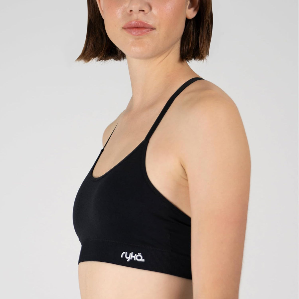Ryka Women's Katharina Seamless Yoga Racerback Sports Bra, Sostén Deportivo, Removable Pads, 3 Pack