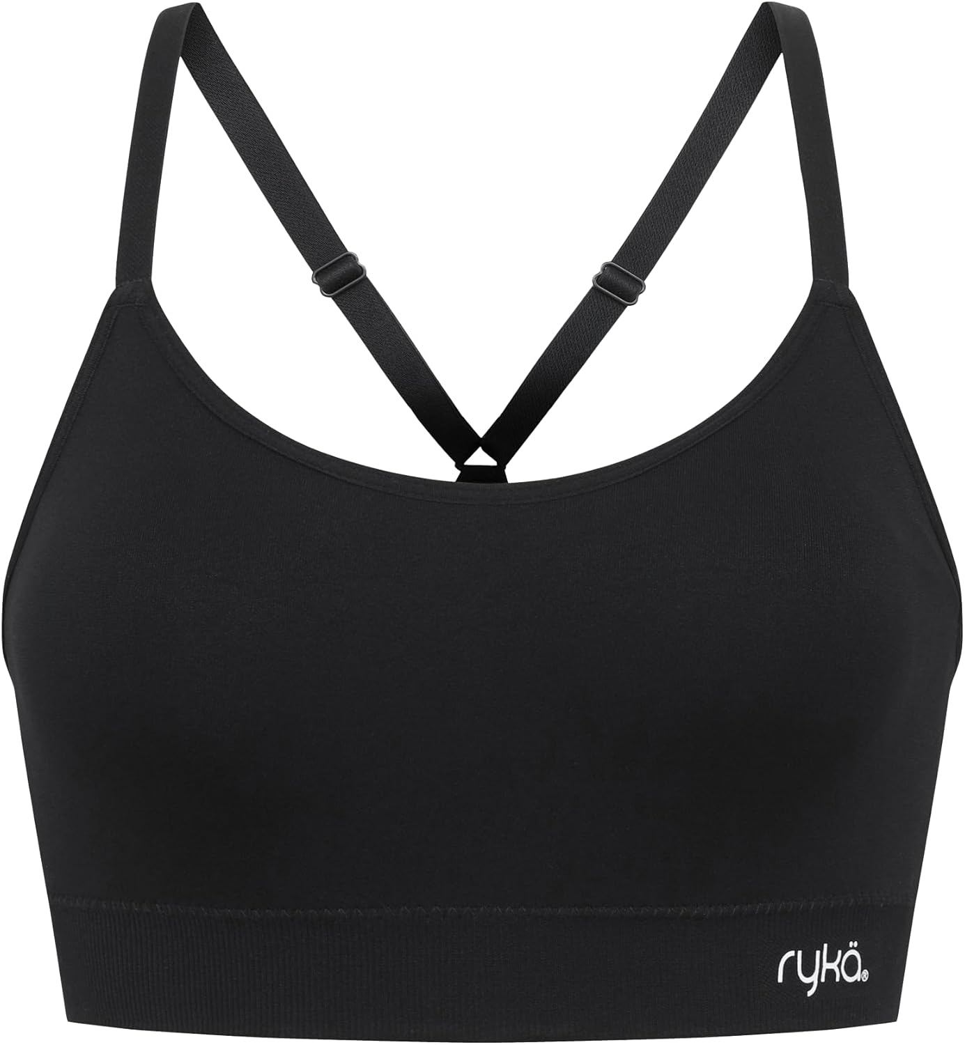 Ryka Women's Katharina Seamless Yoga Racerback Sports Bra, Sostén Deportivo, Removable Pads, 3 Pack