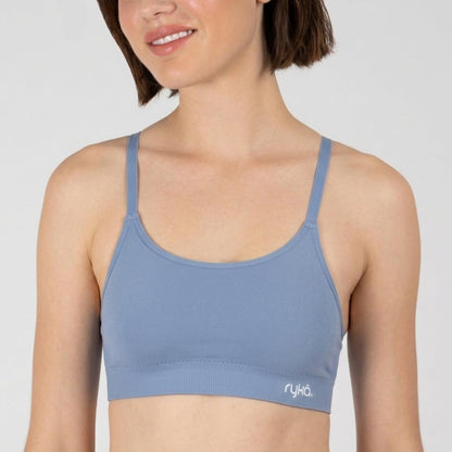 Ryka Women's Katharina Seamless Yoga Racerback Sports Bra, Sostén Deportivo, Removable Pads, 3 Pack