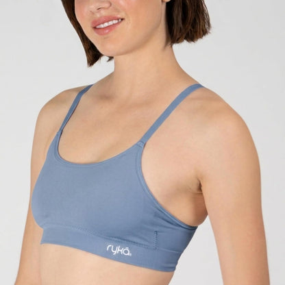 Ryka Women's Katharina Seamless Yoga Racerback Sports Bra, Sostén Deportivo, Removable Pads, 3 Pack