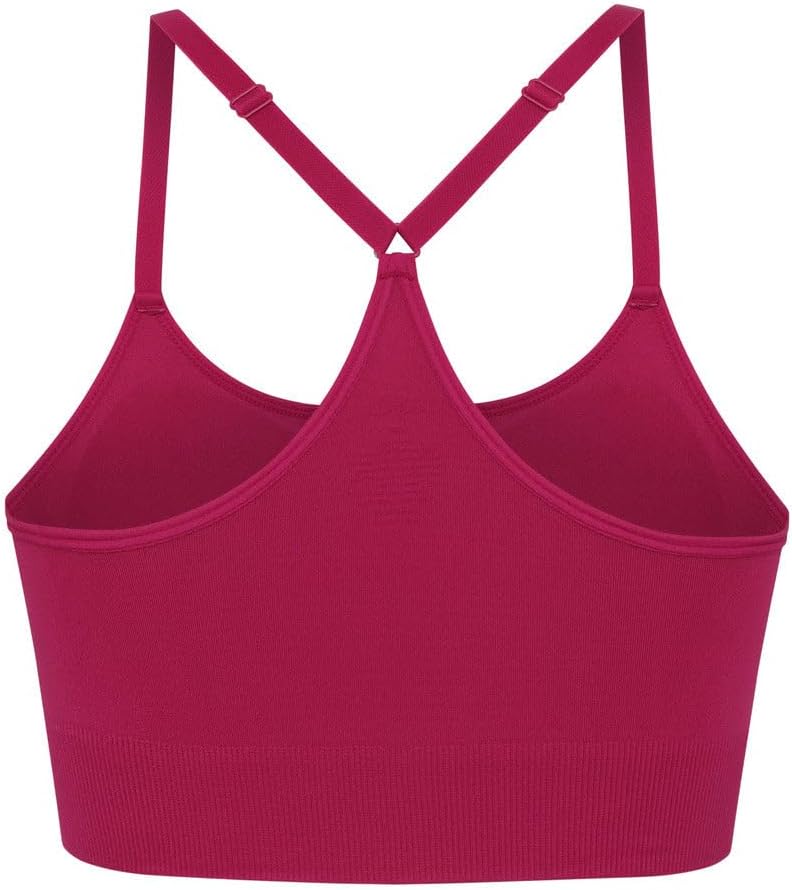 Ryka Women's Katharina Seamless Yoga Racerback Sports Bra, Sostén Deportivo, Removable Pads, 3 Pack