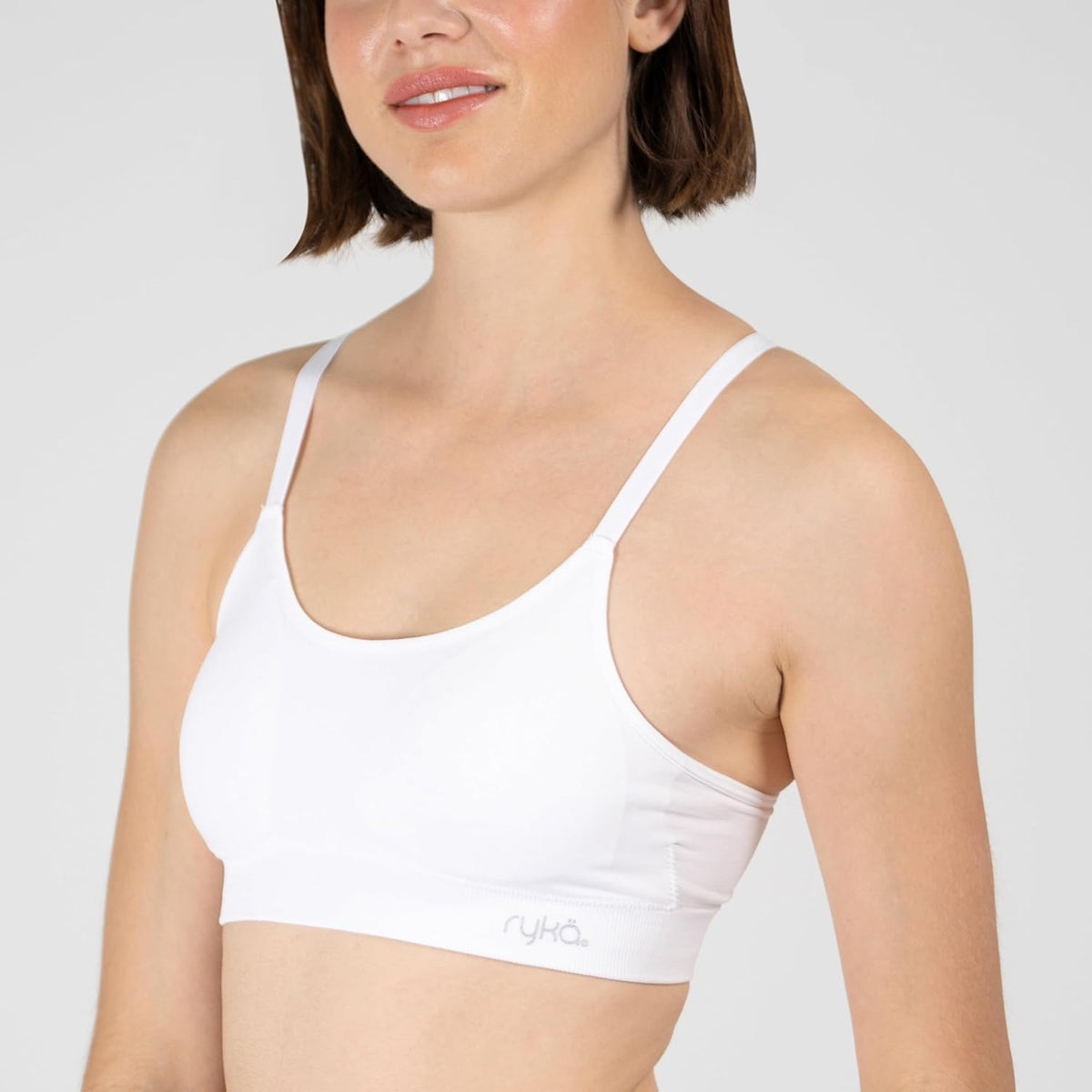 Ryka Women's Katharina Seamless Yoga Racerback Sports Bra, Sostén Deportivo, Removable Pads, 3 Pack