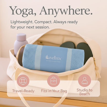 Microfiber Yoga Mat Towel with Grip – Ultra Absorbent, Super Soft, and Quick Dry Hot Yoga Towel Non Slip for Pilates, Bikram, and Fitness Workouts (74” x 26”, Pink)