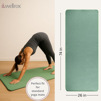 Microfiber Yoga Mat Towel with Grip – Ultra Absorbent, Super Soft, and Quick Dry Hot Yoga Towel Non Slip for Pilates, Bikram, and Fitness Workouts (74” x 26”, Pink)