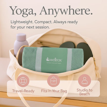 Microfiber Yoga Mat Towel with Grip – Ultra Absorbent, Super Soft, and Quick Dry Hot Yoga Towel Non Slip for Pilates, Bikram, and Fitness Workouts (74” x 26”, Pink)