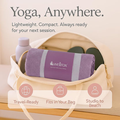 Microfiber Yoga Mat Towel with Grip – Ultra Absorbent, Super Soft, and Quick Dry Hot Yoga Towel Non Slip for Pilates, Bikram, and Fitness Workouts (74” x 26”, Pink)